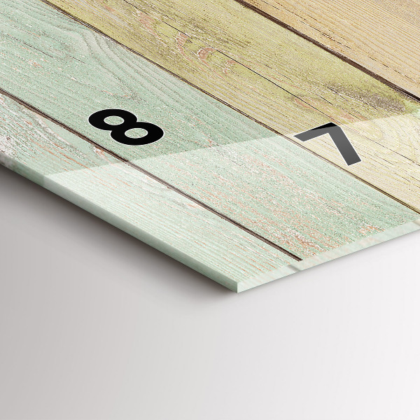 Horizontale Uhr Farbige Tafeln