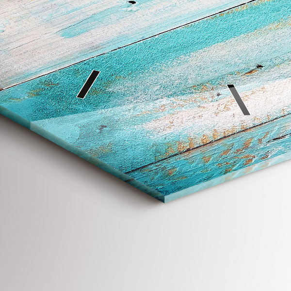 Horizontale Uhr mit motiv Blaue Bretter