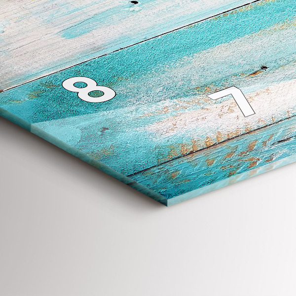Horizontale Uhr mit motiv Blaue Bretter