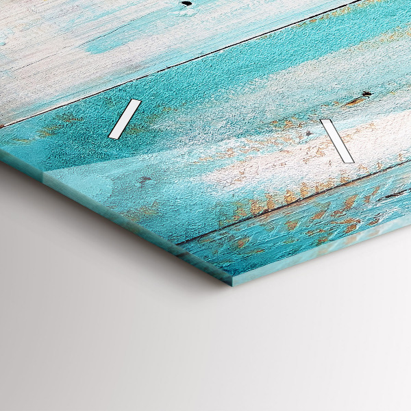 Horizontale Uhr mit motiv Blaue Bretter