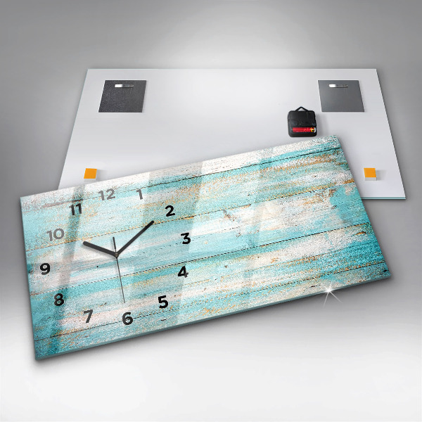 Horizontale Uhr mit motiv Blaue Bretter