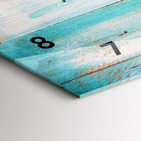 Horizontale Uhr mit motiv Blaue Bretter