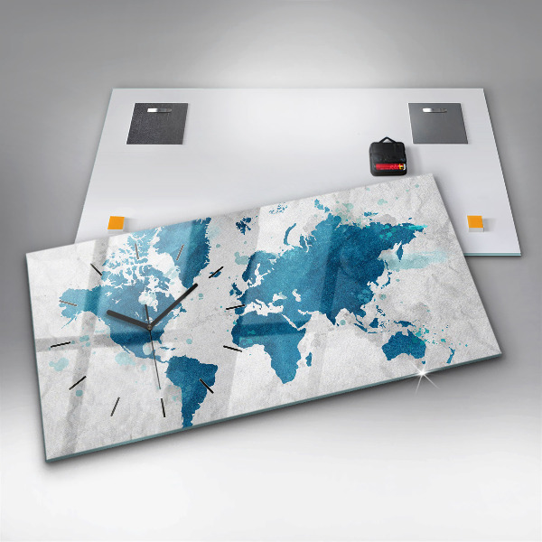 Horizontale Uhr Weltkarte