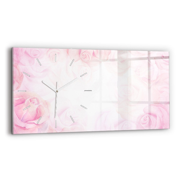 Horizontale Uhr mit motiv Abstrakte Rosen