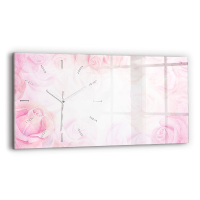 Horizontale Uhr mit motiv Abstrakte Rosen