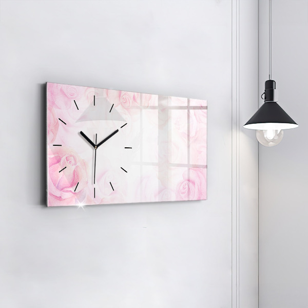 Horizontale Uhr mit motiv Abstrakte Rosen