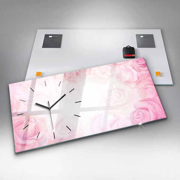 Horizontale Uhr mit motiv Abstrakte Rosen