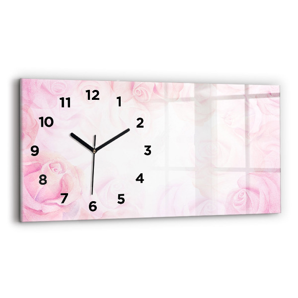 Horizontale Uhr mit motiv Abstrakte Rosen