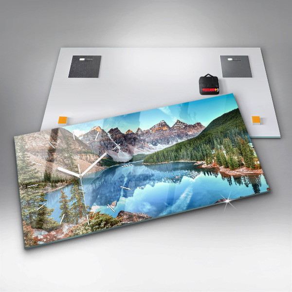 Horizontale Uhr mit motiv Bergige Landschaft