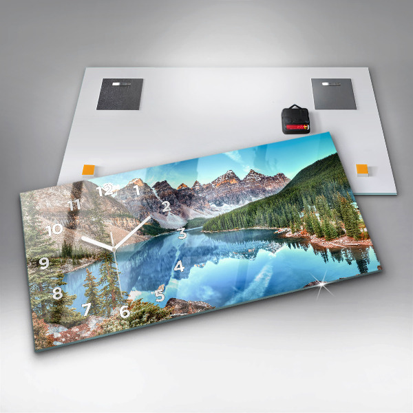 Horizontale Uhr mit motiv Bergige Landschaft