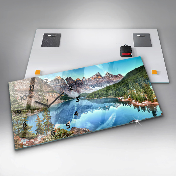 Horizontale Uhr mit motiv Bergige Landschaft