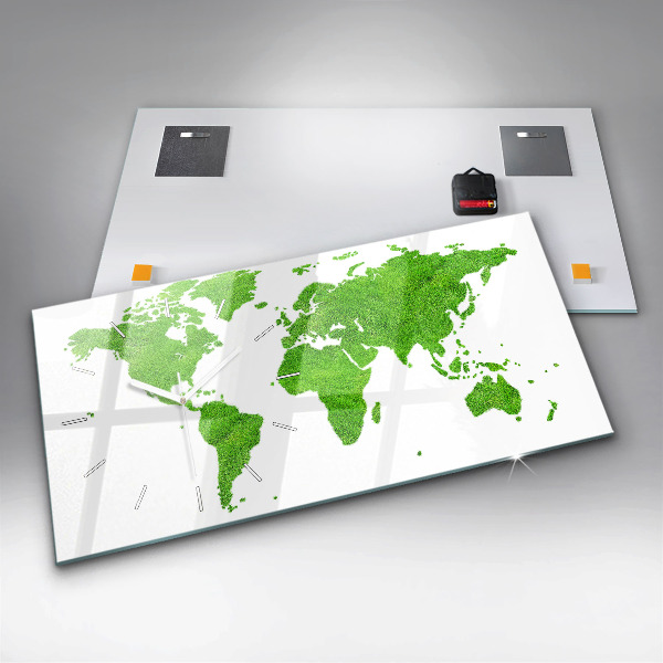 Horizontale Uhr Karte mit grünem Gras