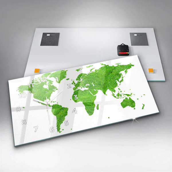 Horizontale Uhr Karte mit grünem Gras