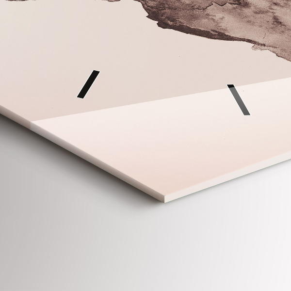 Horizontale Uhr mit motiv Aquarellkarte der Welt