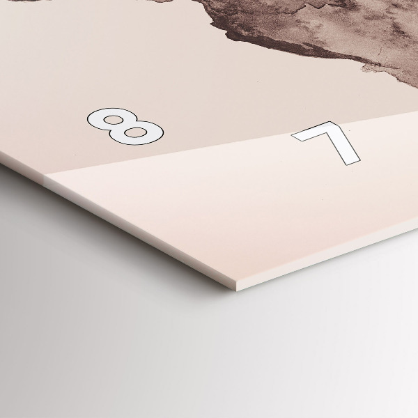 Horizontale Uhr mit motiv Aquarellkarte der Welt