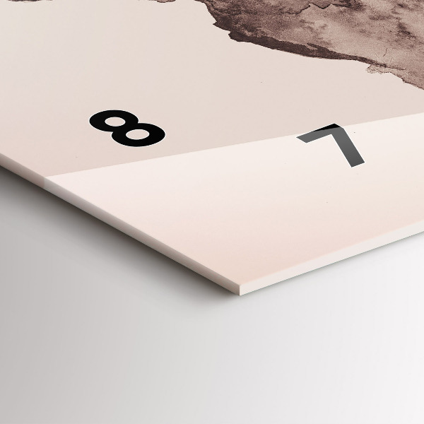 Horizontale Uhr mit motiv Aquarellkarte der Welt