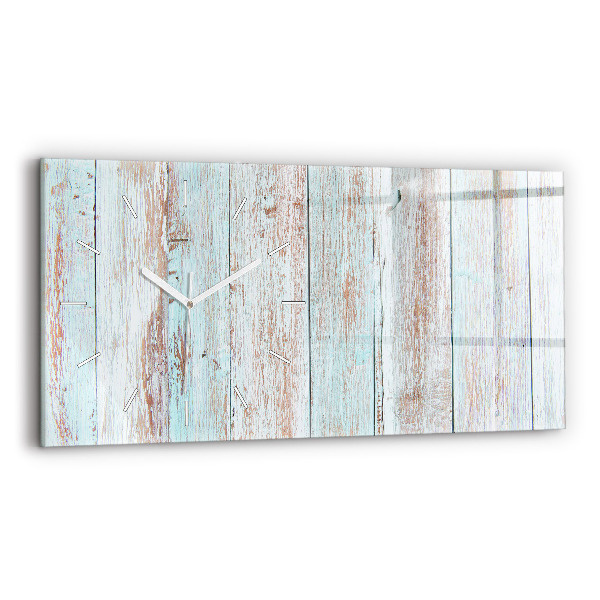 Horizontale Uhr Pastell Holz