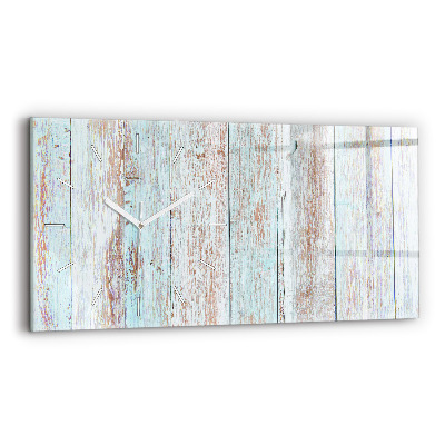 Horizontale Uhr Pastell Holz