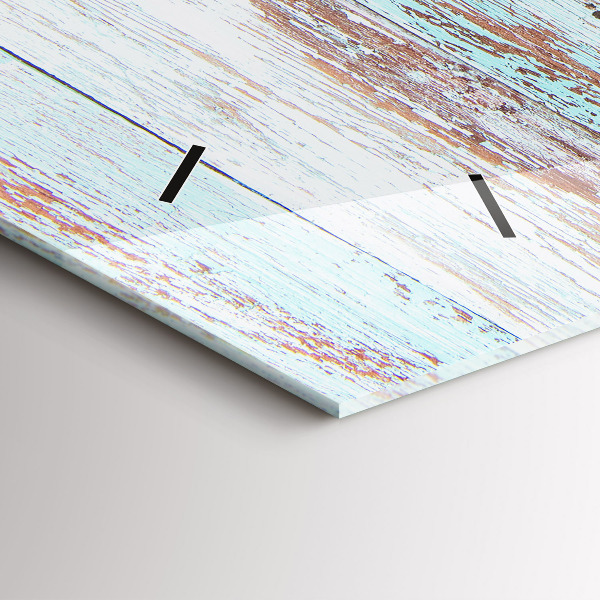 Horizontale Uhr Pastell Holz