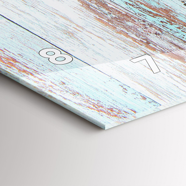 Horizontale Uhr Pastell Holz