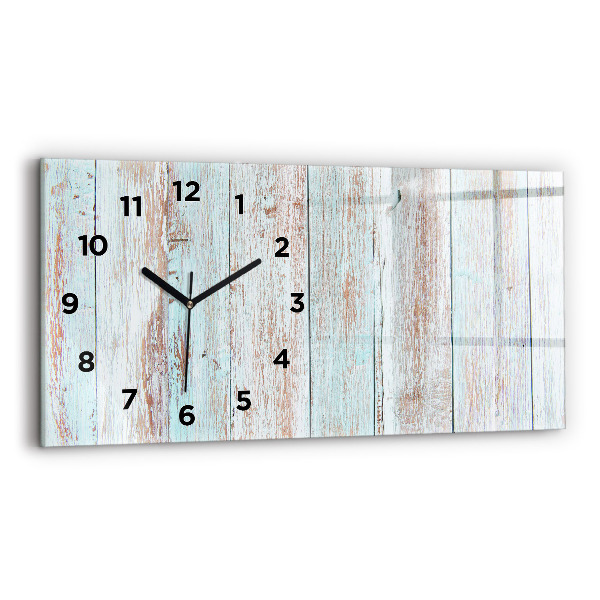 Horizontale Uhr Pastell Holz