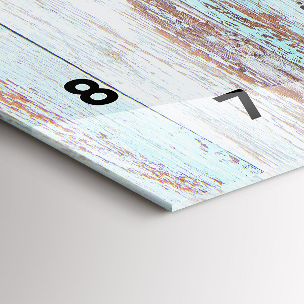 Horizontale Uhr Pastell Holz