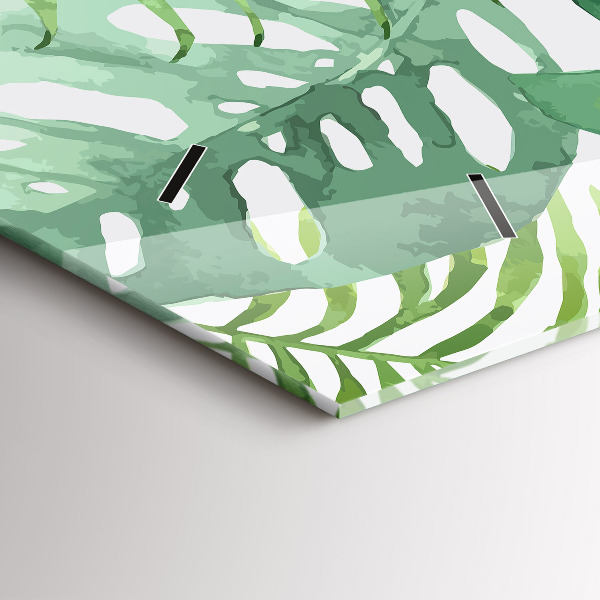 Horizontale Uhr Grüne Blätter