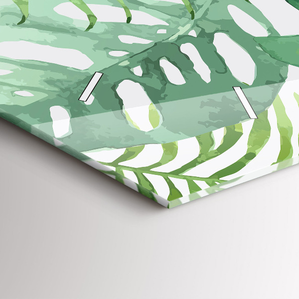 Horizontale Uhr Grüne Blätter