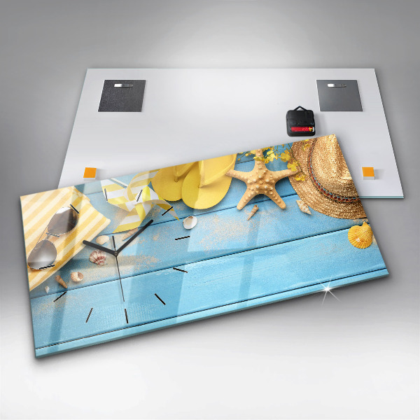 Horizontale Uhr mit motiv Strand-Accessoires