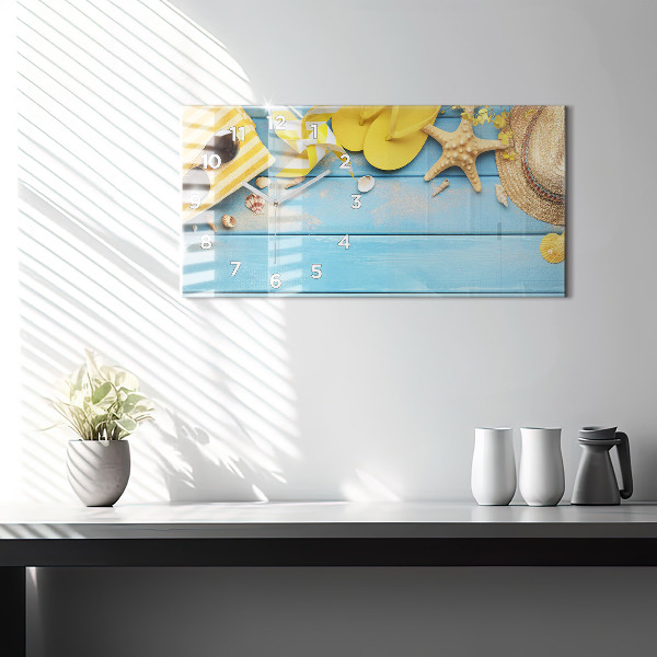 Horizontale Uhr mit motiv Strand-Accessoires