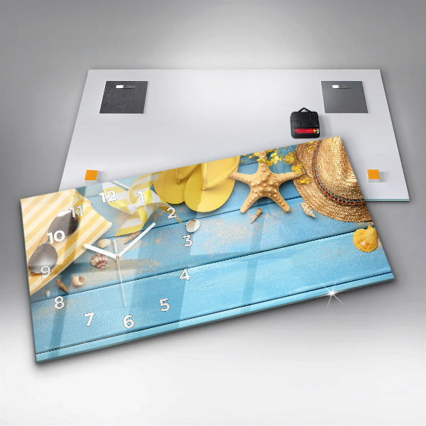 Horizontale Uhr mit motiv Strand-Accessoires