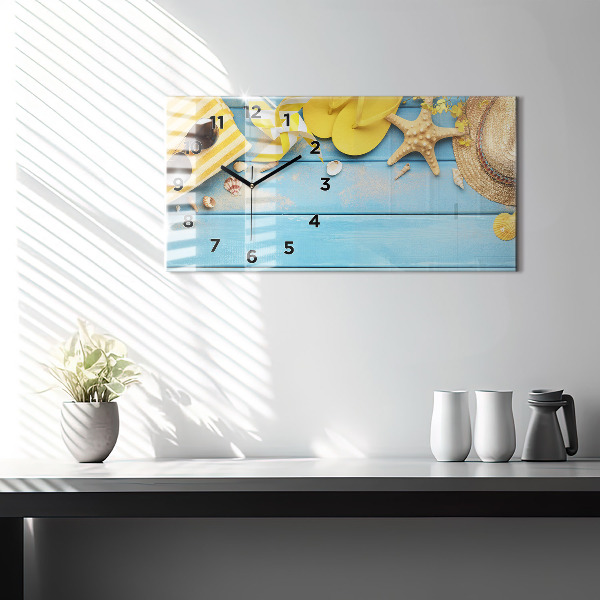 Horizontale Uhr mit motiv Strand-Accessoires