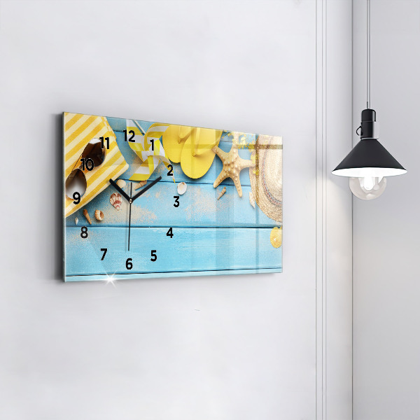 Horizontale Uhr mit motiv Strand-Accessoires
