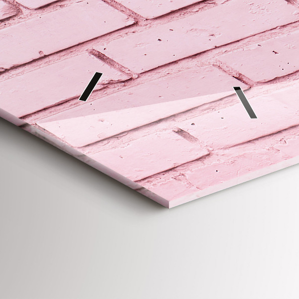 Horizontale Uhr mit motiv Backsteinmauer