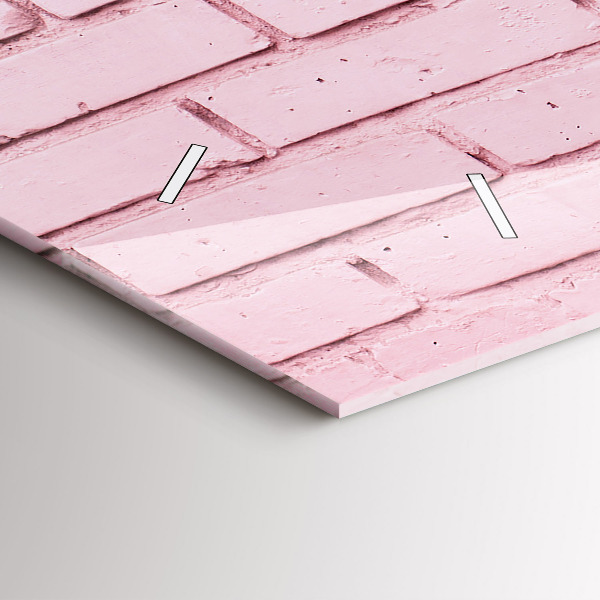 Horizontale Uhr mit motiv Backsteinmauer