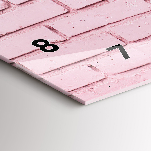 Horizontale Uhr mit motiv Backsteinmauer