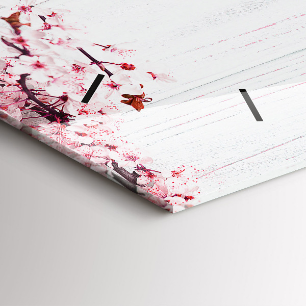 Horizontale Uhr mit motiv Frühlingsblumen