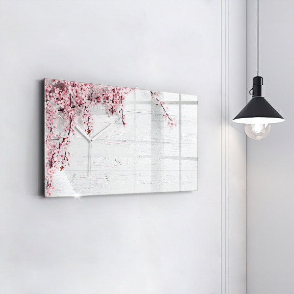 Horizontale Uhr mit motiv Frühlingsblumen