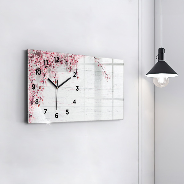 Horizontale Uhr mit motiv Frühlingsblumen