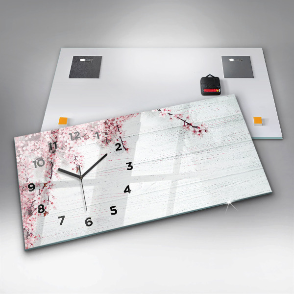 Horizontale Uhr mit motiv Frühlingsblumen