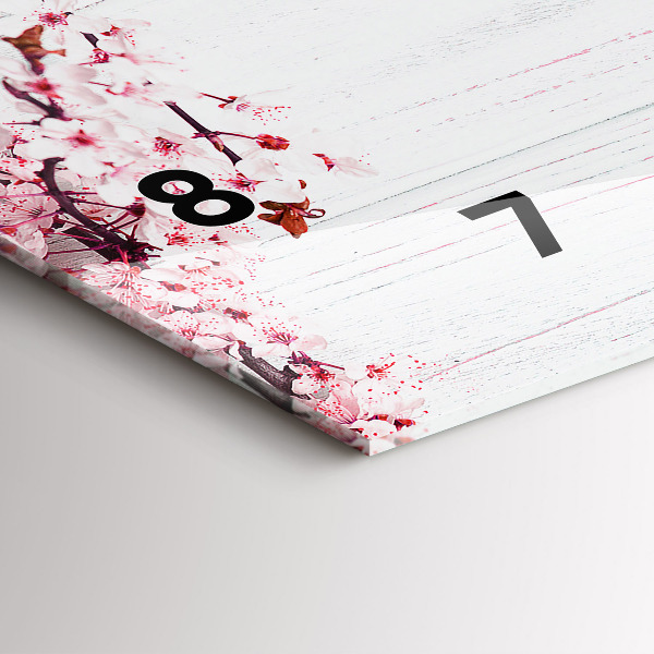 Horizontale Uhr mit motiv Frühlingsblumen