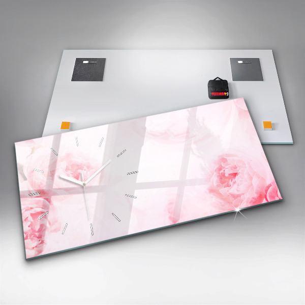 Horizontale Uhr Blühende Blumen