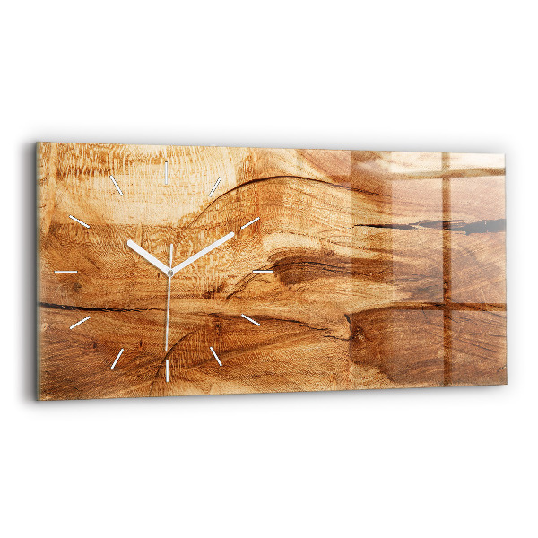 Horizontale Uhr Holztextur