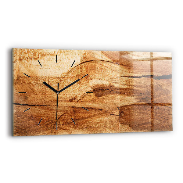 Horizontale Uhr Holztextur