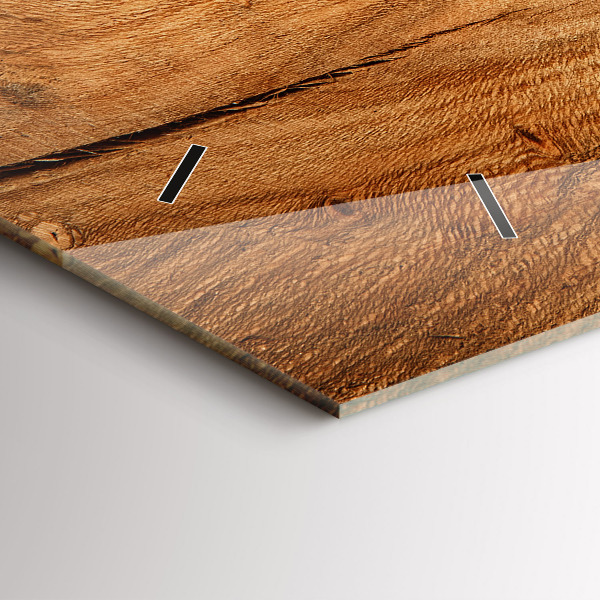 Horizontale Uhr Holztextur