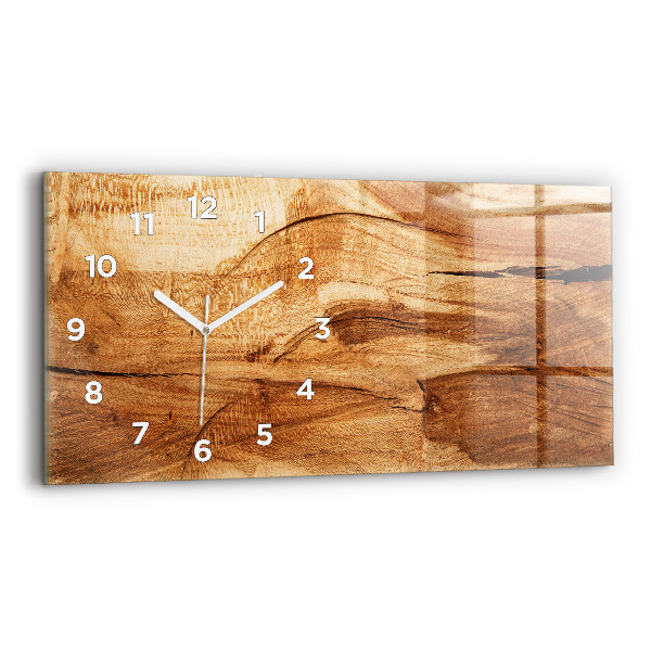 Horizontale Uhr Holztextur