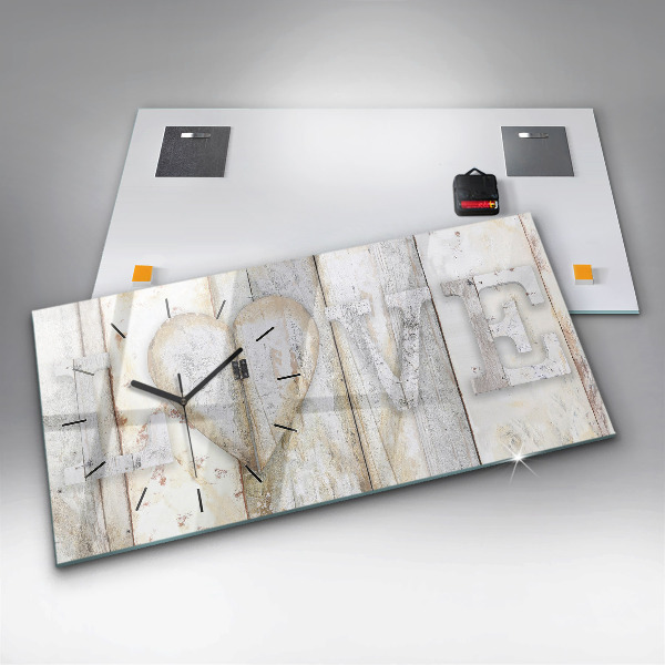 Horizontale Uhr Inschrift der Liebe