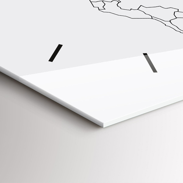 Horizontale Uhr Konturierte Weltkarte