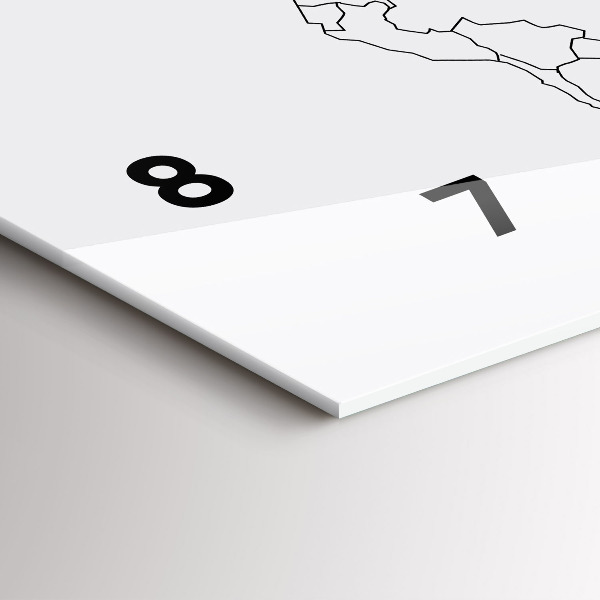 Horizontale Uhr Konturierte Weltkarte