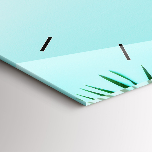 Horizontale Uhr mit motiv Palmenblätter